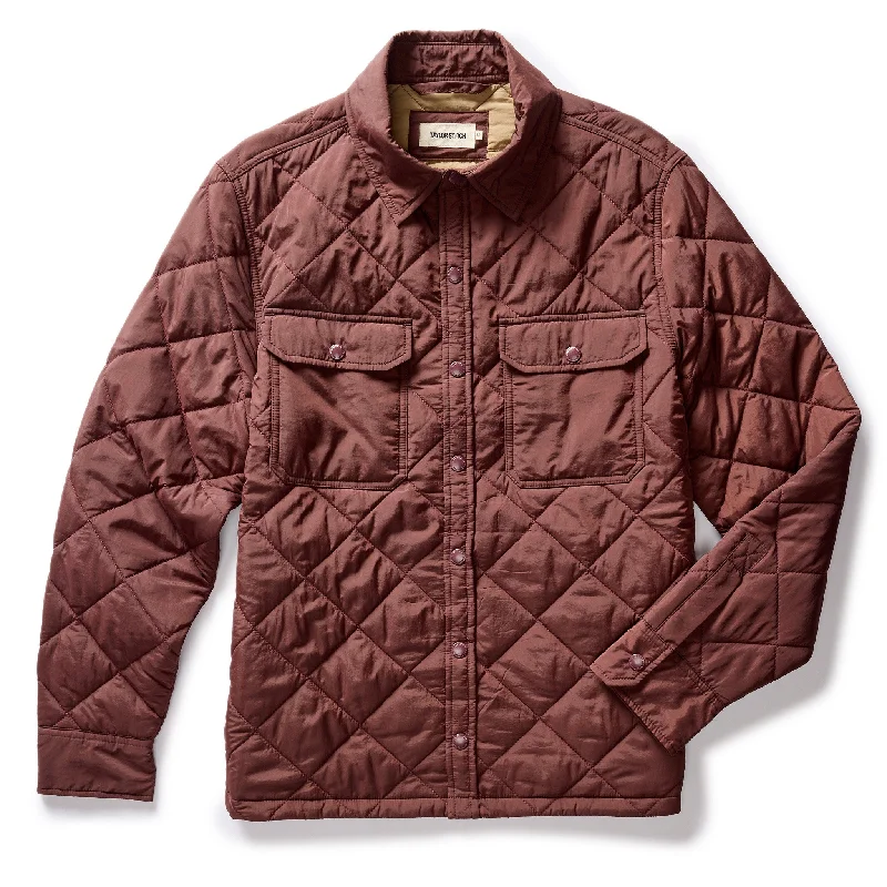 Men's Coats for Winter CampingThe Miller Shirt Jacket in Burgundy
