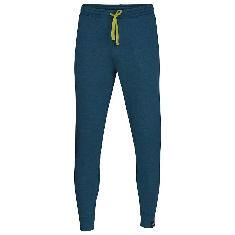 Men's Pants with Deep PocketsMens Merino 260 Lounge Cuffed Joggers (Petrol/Lime)