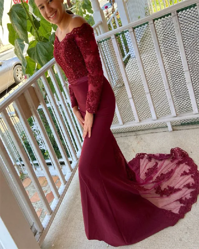 women's trendy dressesBurgundy Long mermaid Prom Dress Vintage Bridesmaid Dress Wedding Party Lace Gown for Women PL1007 women's trendy dressesBurgundy Long mermaid Prom Dress Vintage Bridesmaid Dress Wedding Party Lace Gown for Women PL1007
