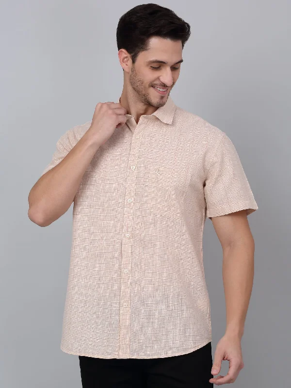 Men's Pants with Zippered PocketsMen's Beige Casual Medium Checks Half sleeve Shirt Men's Pants with Zippered PocketsMen's Beige Casual Medium Checks Half sleeve Shirt