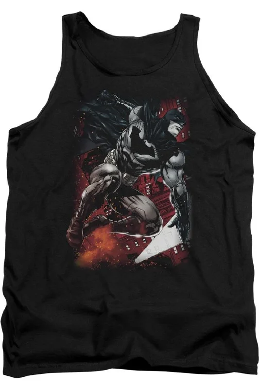 Men's Long-Sleeved ShirtsBatman Sparks Leap Adult Tank Top
