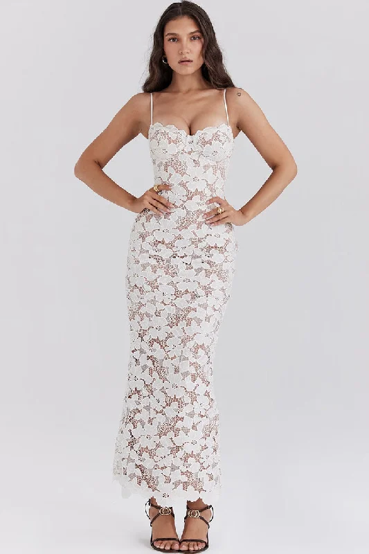 women's long-sleeved dressesSexy Floral Embroidered Lace Bustier Lace Up Sleeveless Evening Maxi Dress women's long-sleeved dressesSexy Floral Embroidered Lace Bustier Lace Up Sleeveless Evening Maxi Dress