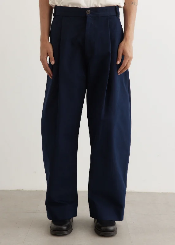 Men's Zippered Pants for SecurityDeep Pleat Volume Pants