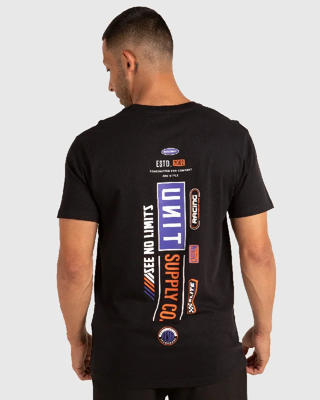 Men's Shirts with Asymmetrical HemlinesUNIT Last Lap Mens T-Shirt