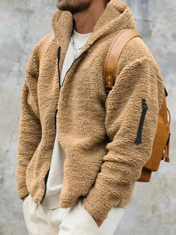 Functional Men's Ski JacketsHooded Fleece Men Winter Jacket