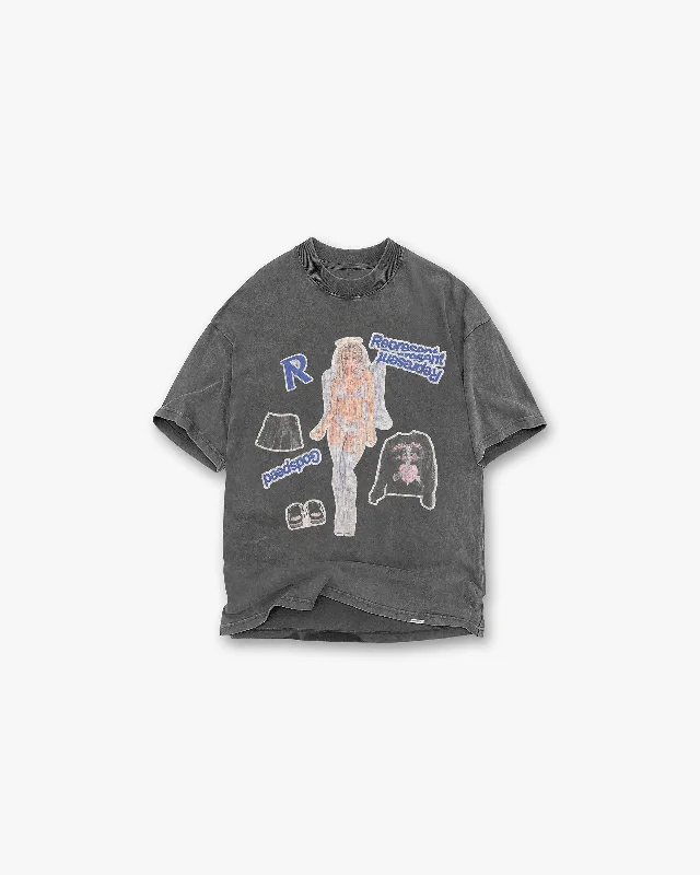 Men's Shirts with Geometric PatternsQuestion Your Innocence T-Shirt - Vintage Grey