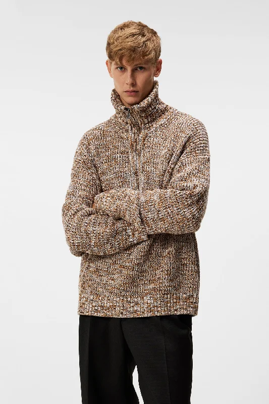 Men's Sweaters with Flat-Front DesignsChester Jacquard Quarter Zip Sweater
