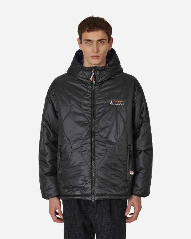 Durable Men's Car CoatsY2K Reversible Hooded Jacket Black