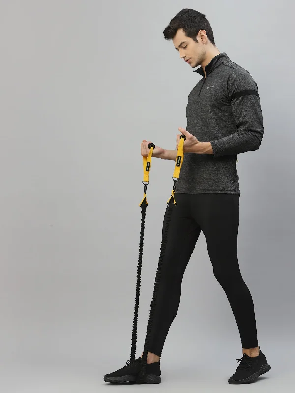 Men's Shirts with Cowl NecksJUMP USA Men Dark Anthra Outdoor Rapid-Dry T-shirt