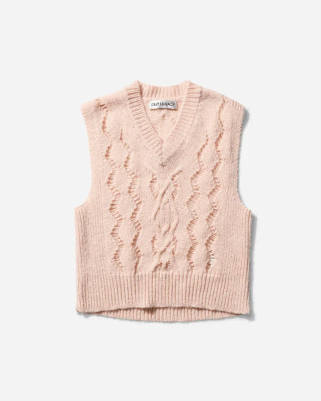 Men's Sweaters in Pastel ShadesMen's Cable Michigan Tank Delicate Pink