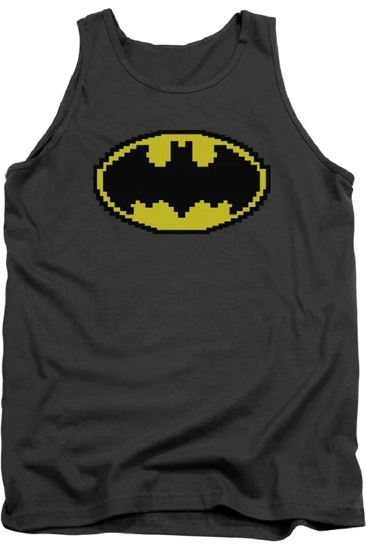 Men's Shirts with Pocket SquaresBatman Pixel Symbol Adult Tank Top