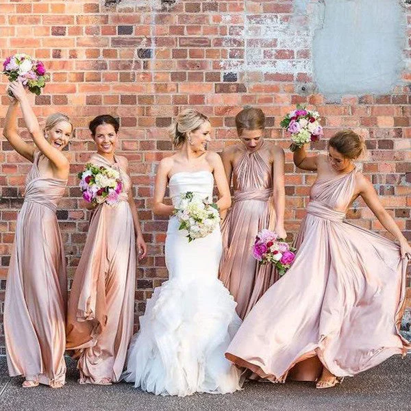 Ball Gown DressConvertible Long Jersey High Quality Cheap Wedding Bridesmaid Dresses, WG337 Ball Gown DressConvertible Long Jersey High Quality Cheap Wedding Bridesmaid Dresses, WG337