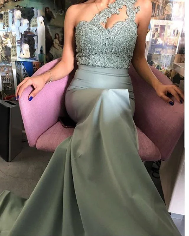 women's chiffon dressesFashion Sage Green Fitted Lace Dress Bridesmaid One Shoulder Wedding Party Gown PL1203 women's chiffon dressesFashion Sage Green Fitted Lace Dress Bridesmaid One Shoulder Wedding Party Gown PL1203