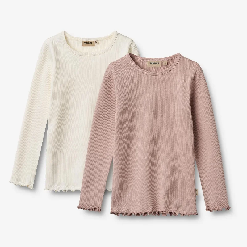 Men's Long-Sleeved Shirts2 Rib T-shirts L/S Ida - rose powder