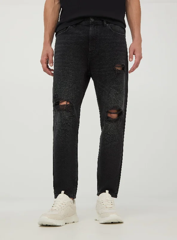 Men's Jeans with RipsMan Long pants jeans