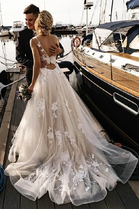 women's versatile dressesRoycebridal Floral Applique Beach Wedding Dresses Backless Boho Wedding Gown,MW408 women's versatile dressesRoycebridal Floral Applique Beach Wedding Dresses Backless Boho Wedding Gown,MW408