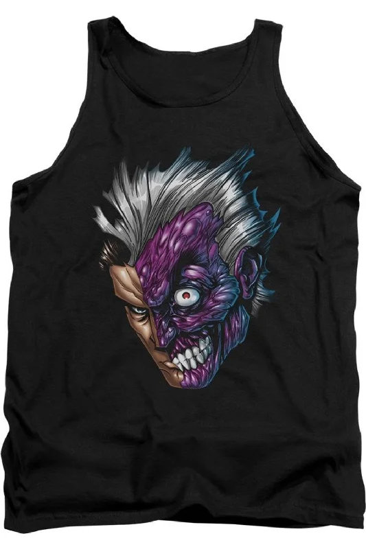 Men's Shirts with Adjustable HemlinesBatman Just Face Adult Tank Top
