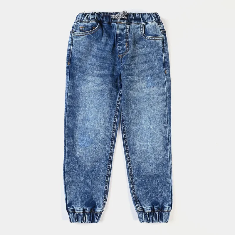 Jeans for Men with a Athletic BuildBoys Denim Stretch Pant BP Leather Patch-M/B Random