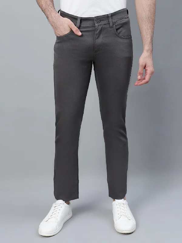 Men's Patterned Pants with Camouflage PrintsMen's Grey Solid Non-Pleated Casual Trouser Men's Patterned Pants with Camouflage PrintsMen's Grey Solid Non-Pleated Casual Trouser