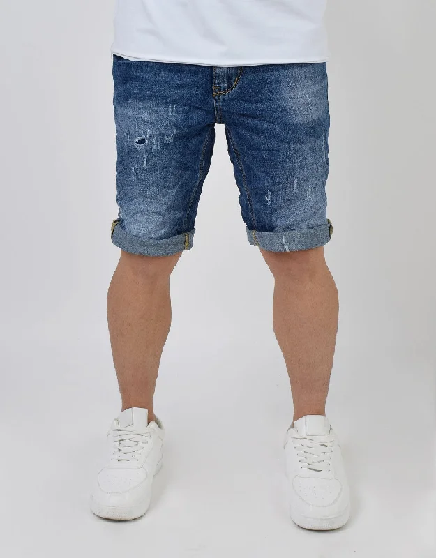 Men's Pants with Water-Resistant FabricDenim Short