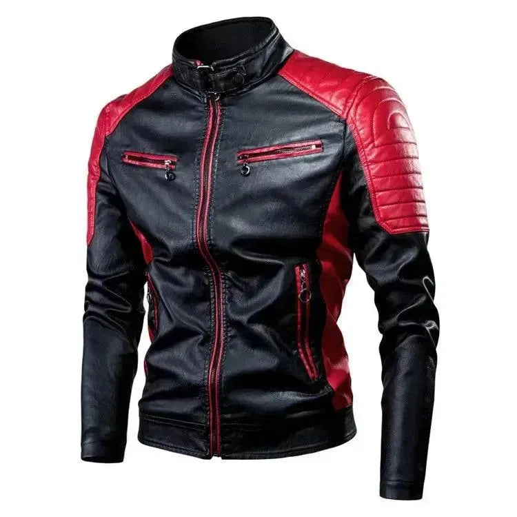 Essential Men's Puffer JacketsStylish Slim-Fit Men Leather Biker Jacket