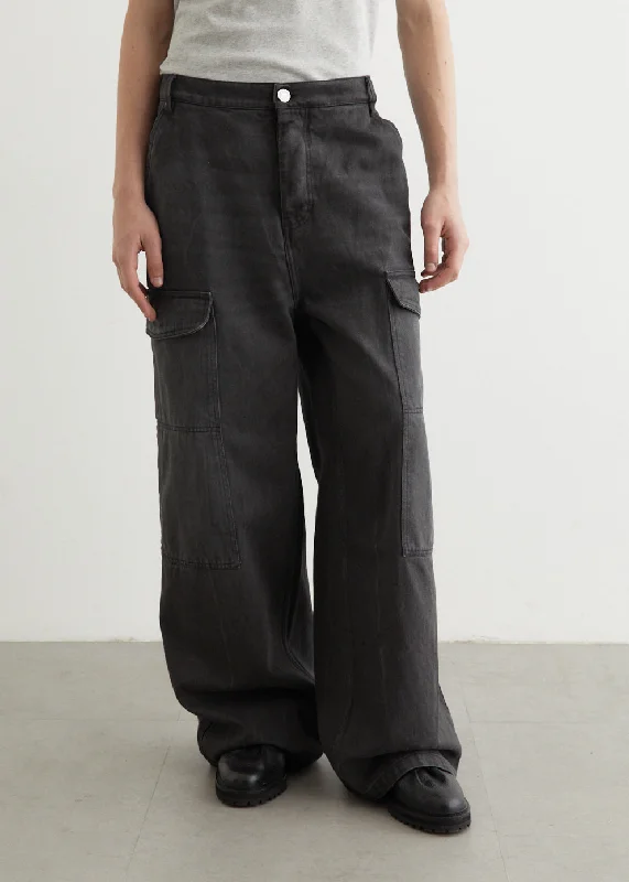 Men's Pants with Stain-Resistant TreatmentWorker Baggy Pants