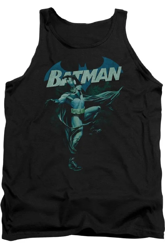 Men's Shirts with Embellished SleevesBatman Blue Bat Adult Tank Top