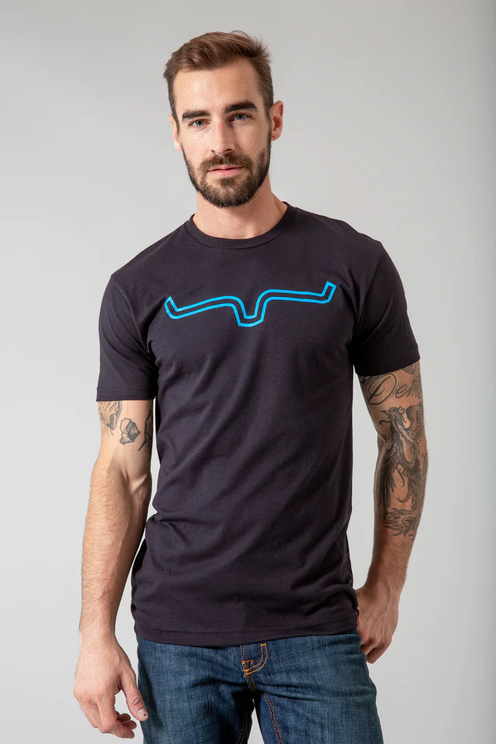 Men's Shirts with Adjustable HemlinesKimes Men's Black T-Shirt