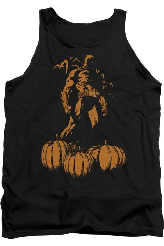 Men's Shirts with Pin CollarsBatman A Bat Among Pumpkins Adult Tank Top