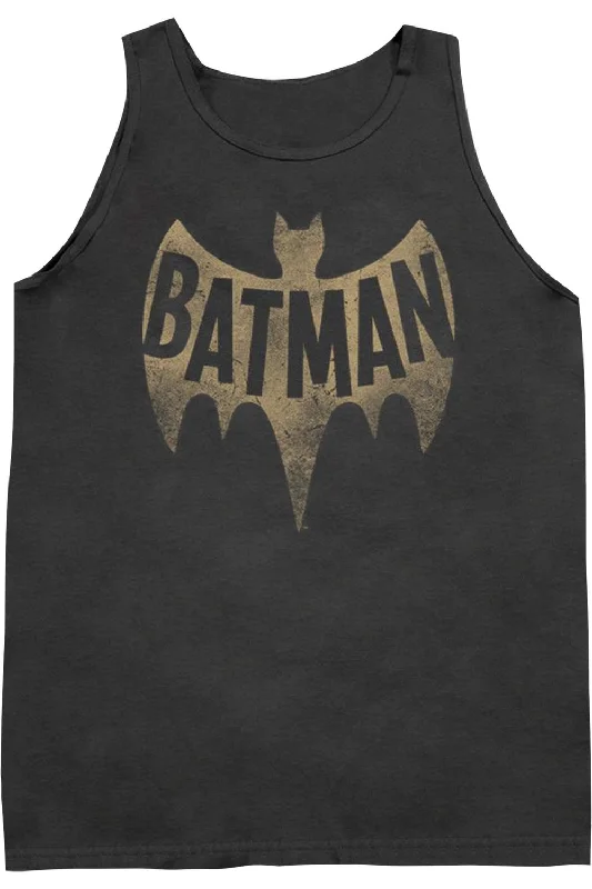 Men's Shirts with Patchwork PatternsBatman Classic Tv Vintage Logo Adult Tank Top