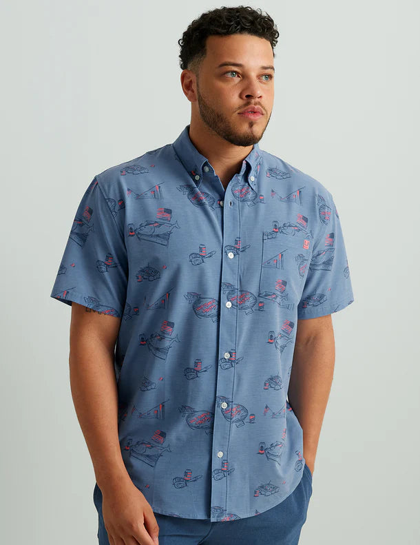 Men's Pants with Adjustable CuffsHuk Americookin Kona Short Sleeve Sport Shirt - Quiet Harbor Men's Pants with Adjustable CuffsHuk Americookin Kona Short Sleeve Sport Shirt - Quiet Harbor