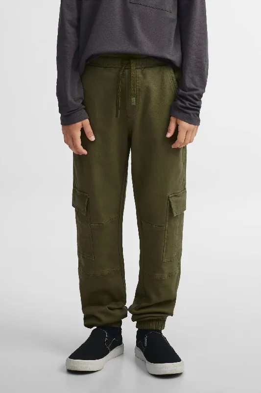 Leather Patch Embellished Men's JeansPantalon jogger cargo coton - Ado garçon