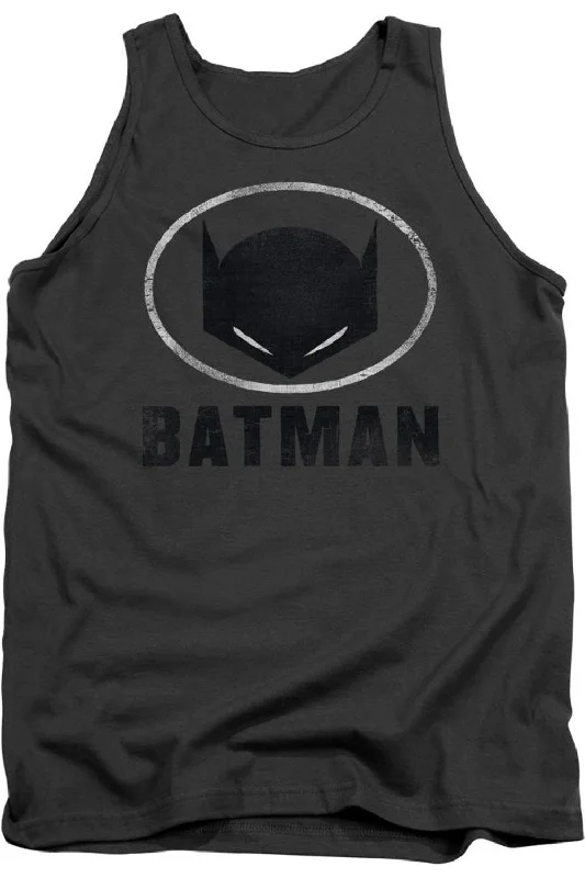 Layered Men's VestsBatman Mask In Oval Adult Tank Top