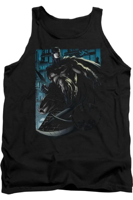 Comfortable Men's Polo ShirtsBatman Knight Falls In Gotham Adult Tank Top