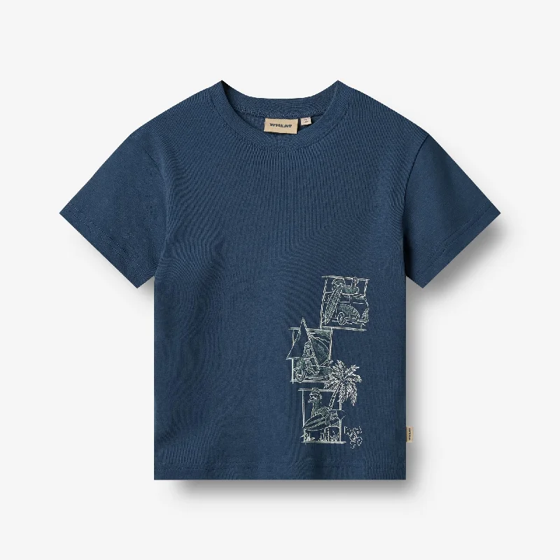 Men's Shirts with Custom MonogramsT-Shirt S/S Ben - blue waves
