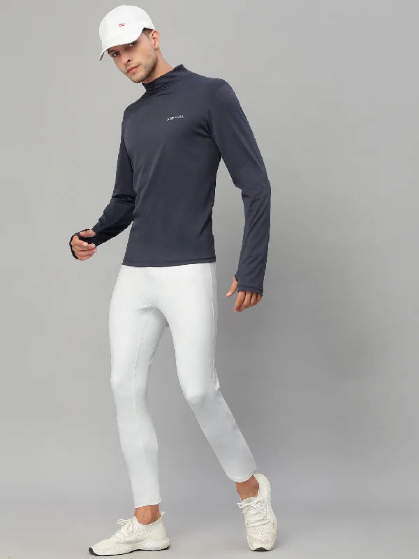 Men's Shirts with Ruffled HemlinesJUMP USA Men's Solid Yoga Seamless High Neck T-shirt Men's Shirts with Ruffled HemlinesJUMP USA Men's Solid Yoga Seamless High Neck T-shirt