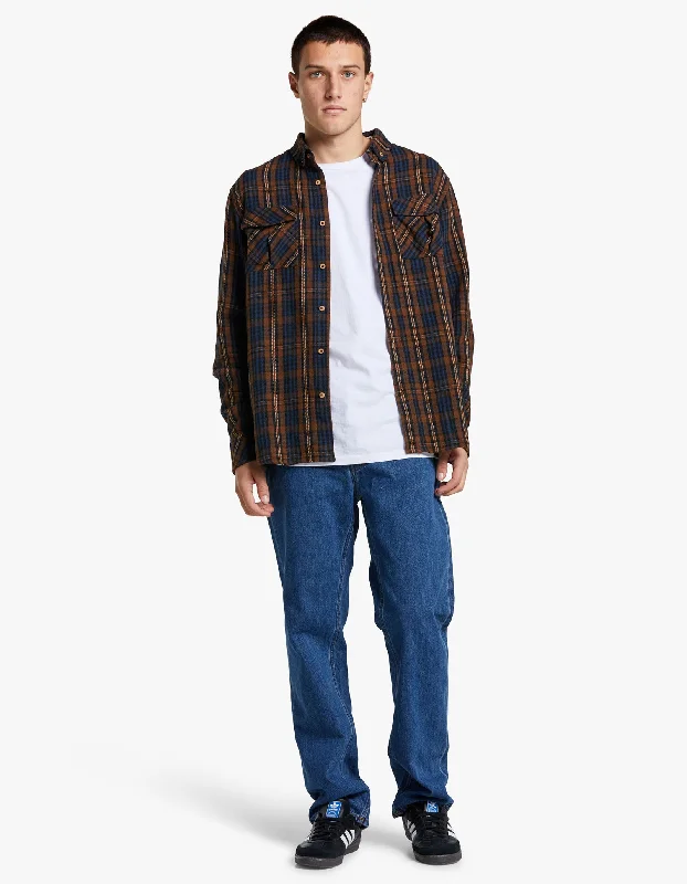 Men's Dress Pants for Special EventsFlanagan Flannel Shirt - Brown/Blue Check