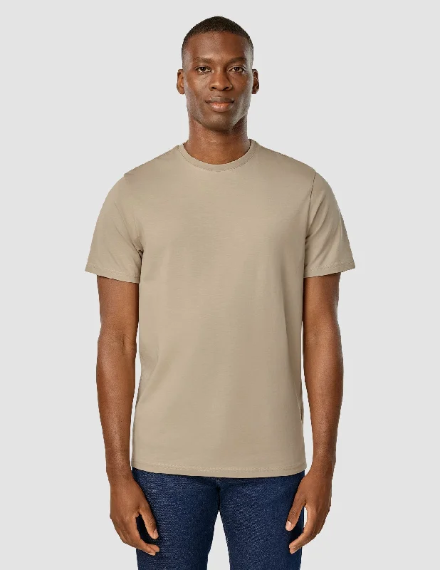 Men's Shirts with Button-Down CollarsSupima T-Shirt Wooden Beige