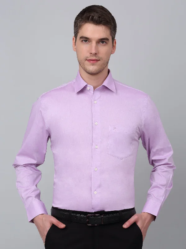 Men's Pants with UV ProtectionMen's Purple Formal Plain Full Sleeve Shirt
