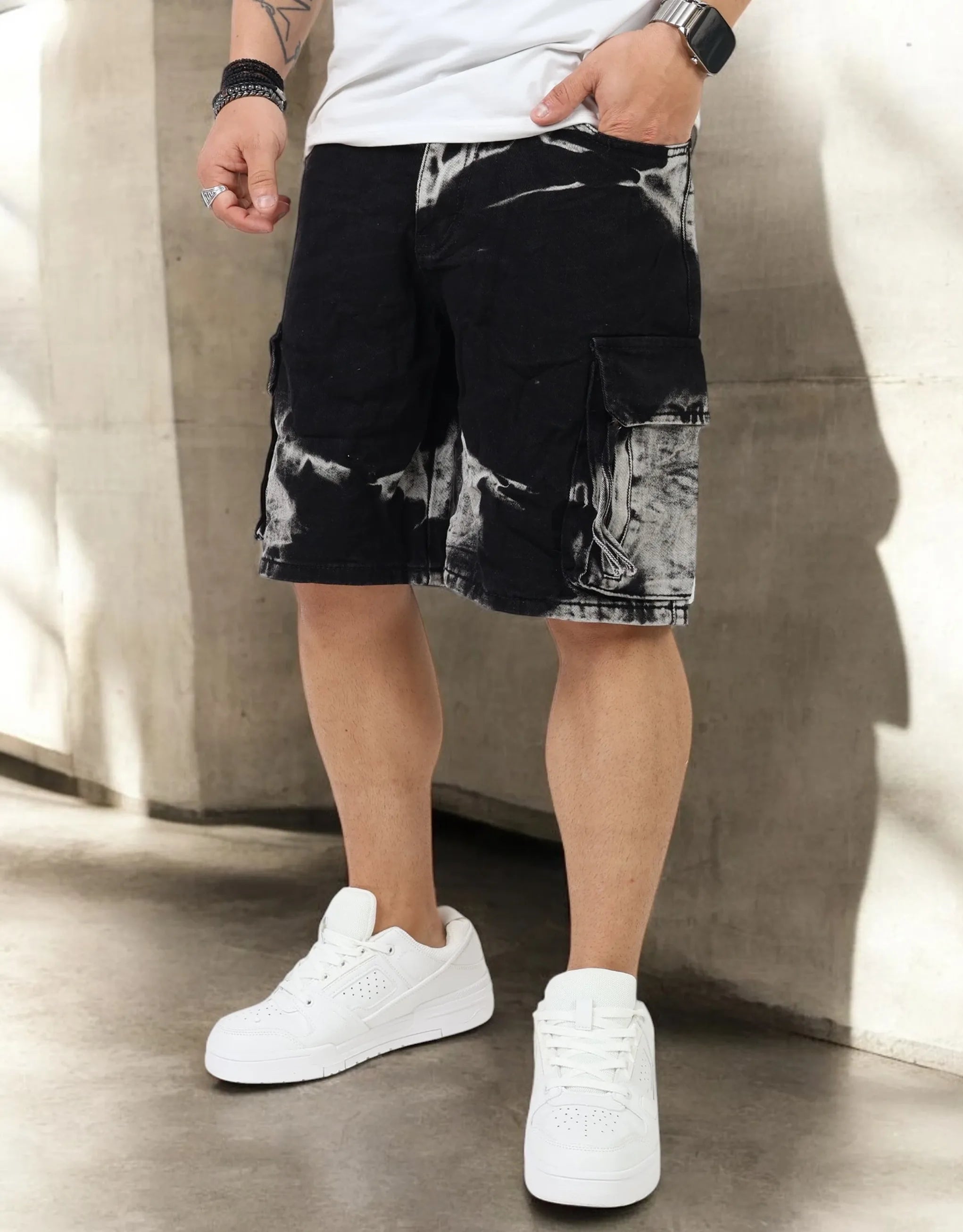 Men's Pants with Contrast WaistbandsCargo Short