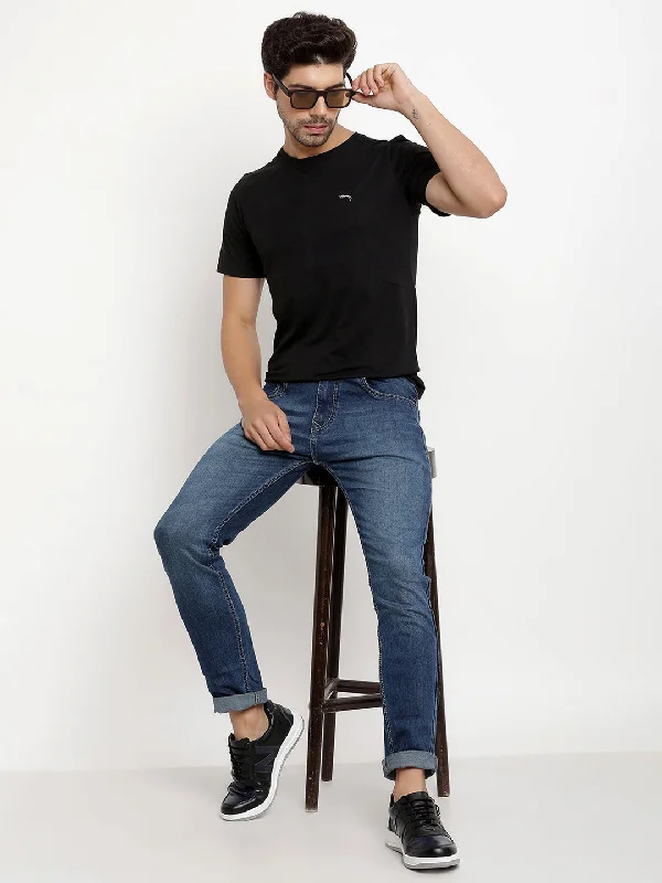 Elegant Men's Dress ShirtsJUMP USA Unisex Solid Round Neck Cotton T-shirt