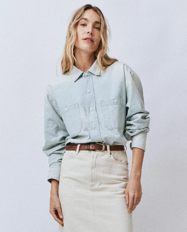 Men's Jeans with EmbroideryThe Road Shirt. -- Riverbed Wash