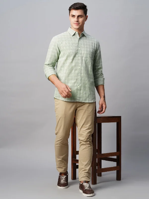 Men's Pants with Reflective Stripes for SafetyMen's Green Linen Cotton Regular Fit Checked Shirt Men's Pants with Reflective Stripes for SafetyMen's Green Linen Cotton Regular Fit Checked Shirt