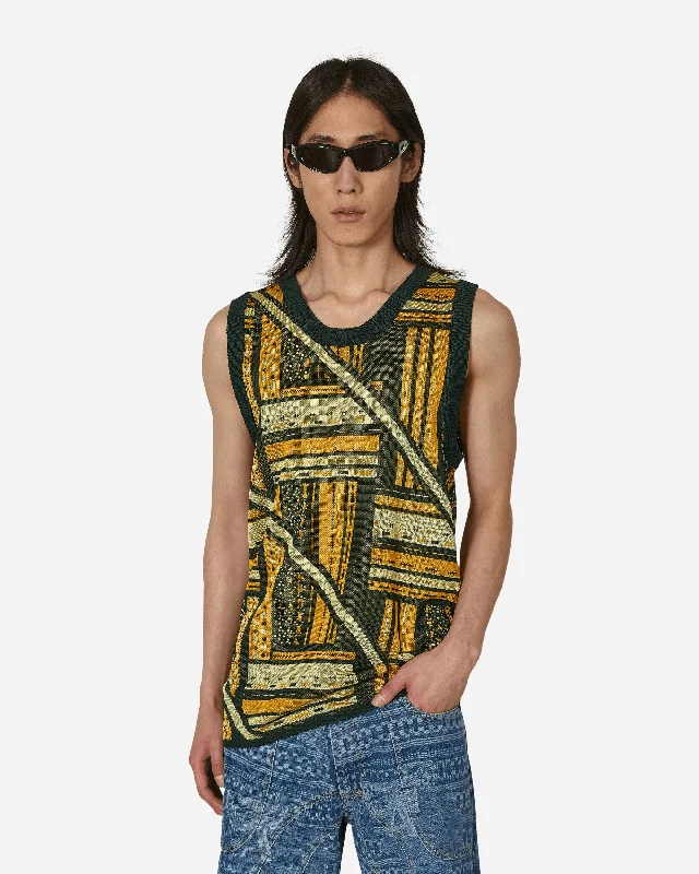 Men's Sweaters with Patchwork DesignsKalonji Knit Vest Multicolor