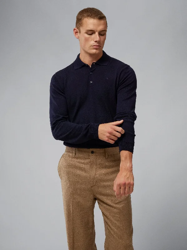 Versatile Men's Zip-Up SweatersNoel Light Merino Polo