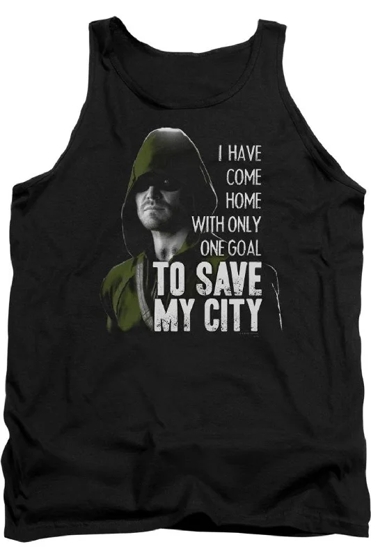 Men's Casual Shirts for Everyday WearArrow Save My City Adult Tank Top