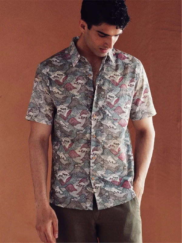 Men's Pants with Water-Resistant FabricMen's Cotton Hand Block Printed Regular Fit Grey Shirt Men's Pants with Water-Resistant FabricMen's Cotton Hand Block Printed Regular Fit Grey Shirt