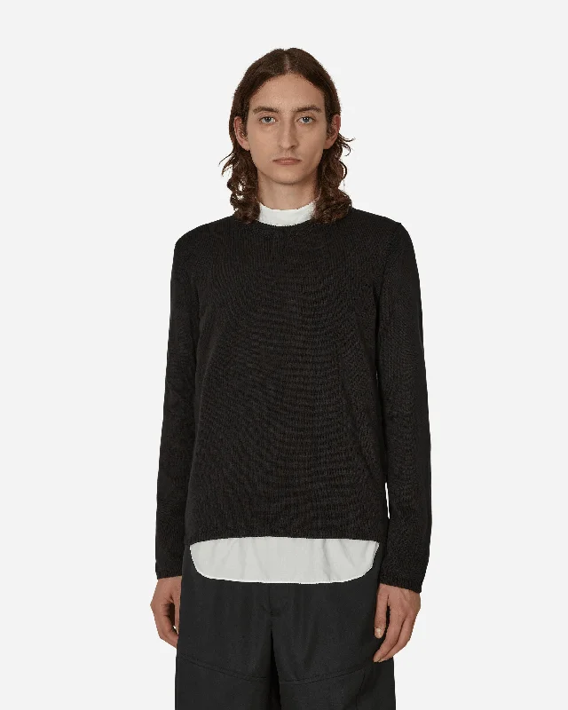 Men's Sweaters with Tailored FitsAsymmetric Pullover Black