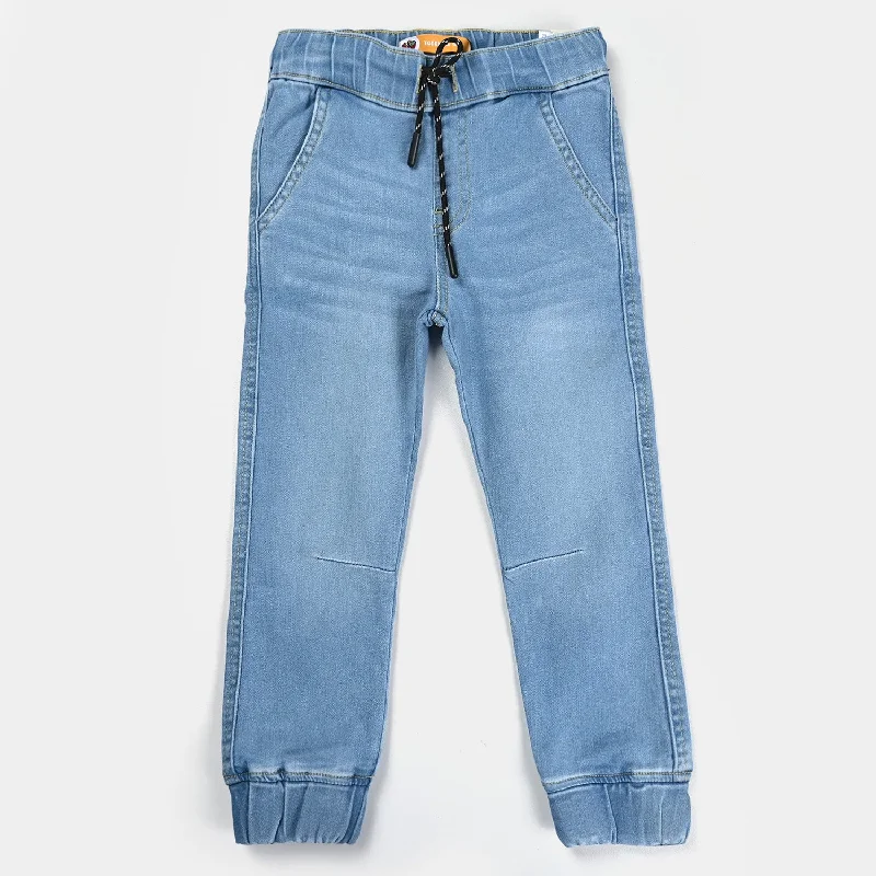 Cool Men's JeansBoys Denim Stretch Pant Jogger style-LIGHT BLUE