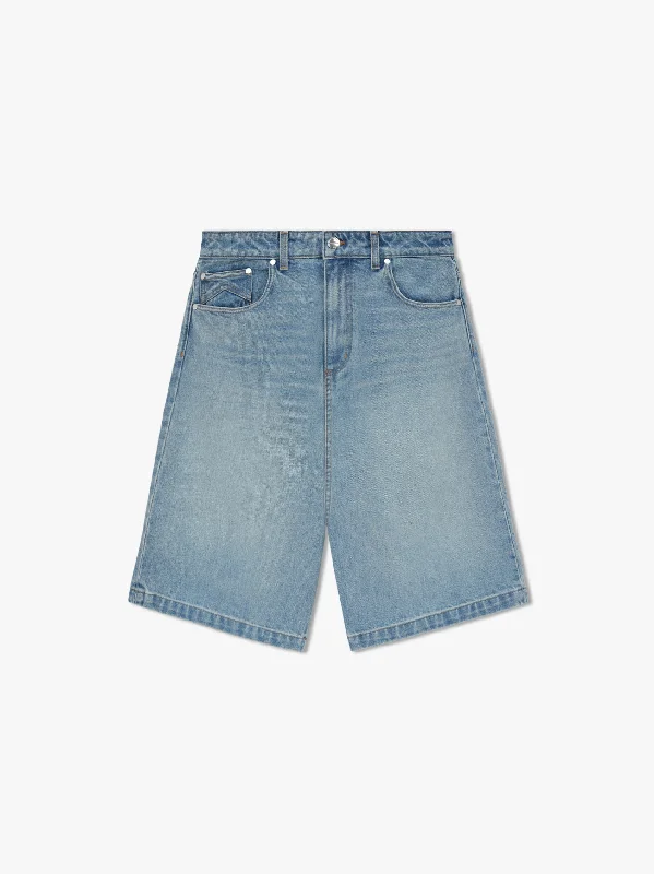 Men's Jeans with Functional PocketsDROP CROTCH DENIM SHORTS